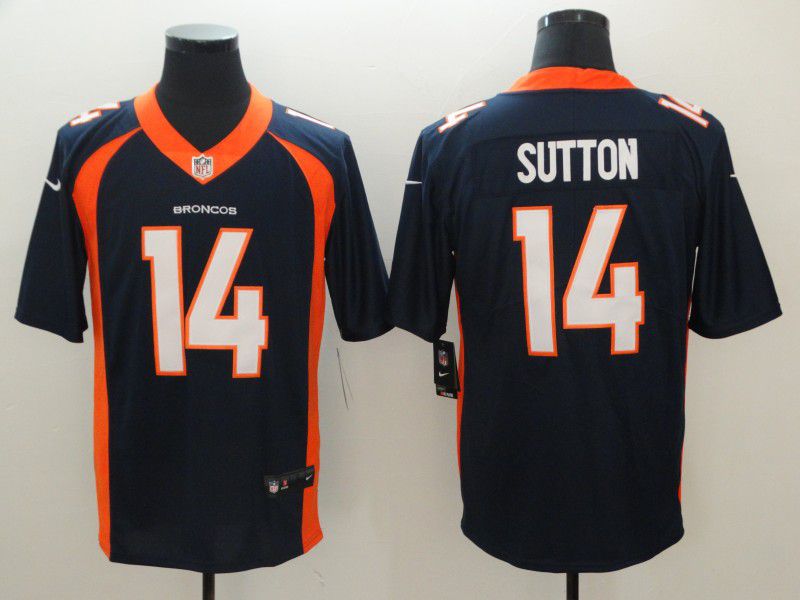 Men Denver Broncos #14 Sutton Blue Nike Vapor Untouchable Limited Playe NFL Jerseys